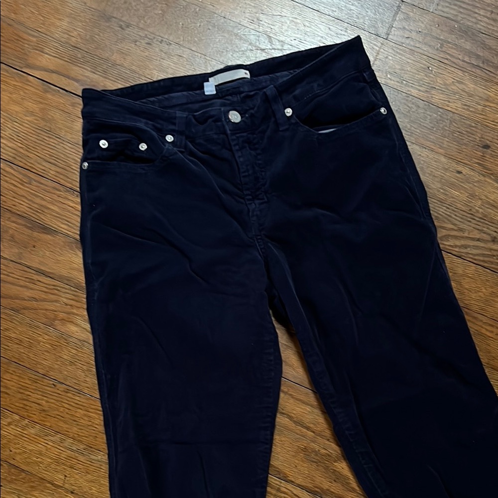 Fabrizio Gianni Blue Corduroy straight leg size 6 pants